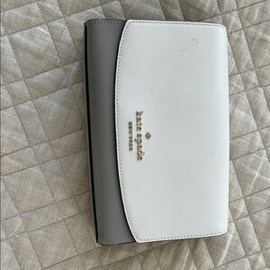 Kate Spade Sleek White and Gray Crossbody Bag